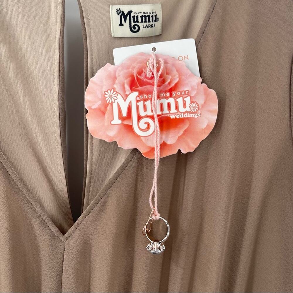 SHOW ME YOUR MUMU Dress Large Emily Maxi Empire Waist Wedding Bridal Formal NWT - Picture 3 of 15